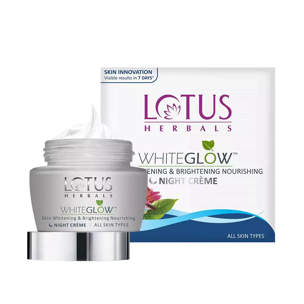 Lotus Herbals White Glow Skin Whitening & Brightening Nourishing Night Crème (40g)